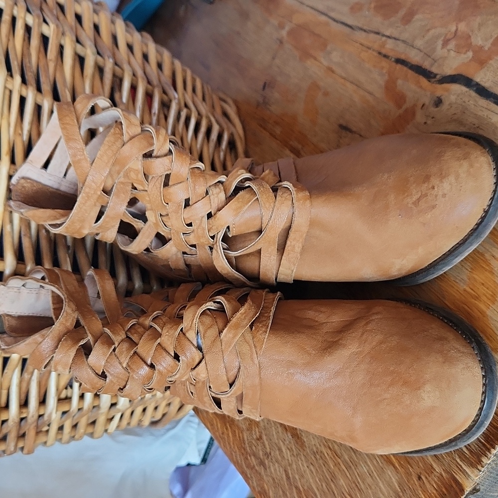 Free People Woven Leather Boots 41‎ US 10 - Picture 3 of 16